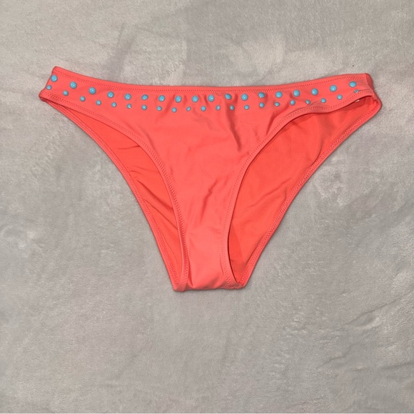 aerie Other - NEW Aerie Pink Blue Coral Cheeky  Bikini Bottom Size Large